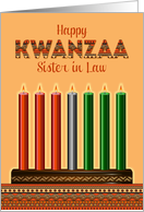 Sister in Law Kwanzaa Kinara card