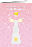 For Great Great Granddaugther Angelic Christmas card