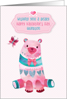 For Grandson Valentine with Sweet Bear card