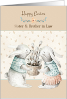 For Sister and Brother in Law Easter Bunny Pair card