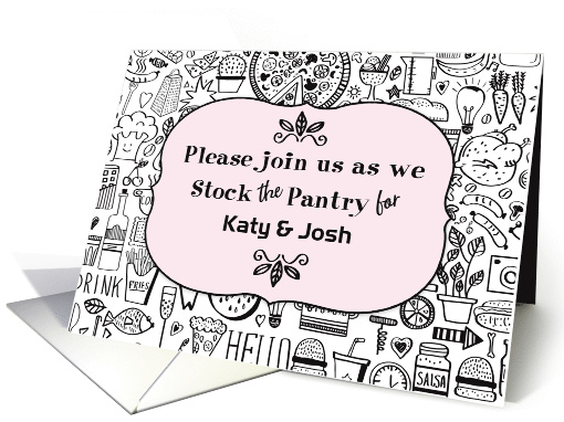 Customize Front Stock the Pantry Bridal Shower Party Invitation card