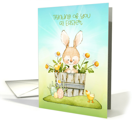 Thinking of You at Easter Bunny, Chicks and Daisies card (1563866)