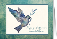 For Doctor Happy Passover with Watercolor Dove card