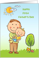 First Father’s Day with Dad and Baby card