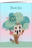 Open House Thank You Whimsical Tree House card