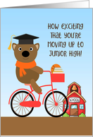 Graduate Bear Moving Up to Junior High School card