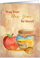 Rosh Hashanah with Sweet Honey and Apples card