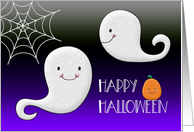 Ghostly Halloween with Pumpkin card