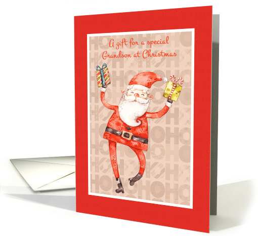 Monetary Gift for Grandson at Christmas card (1590486)