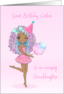 Birthday For Granddaughter Sassy Young Adult with Dark Skin card