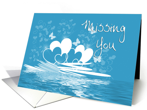 Missing You Blue Hearts card (192366)