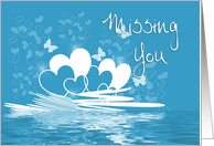 Missing You Blue Hearts card