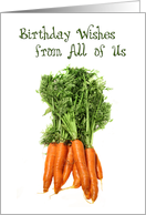 Birthday From Group Carrots card