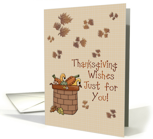 Thanksgiving Wishes Basket card (269298)