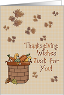 Thanksgiving Wishes Basket card