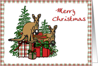 Australian Native Animals Christmas card