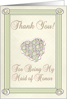 Thank You Maid of Honor card