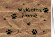 Welcome Home From Pet card