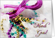 Mardi Gras Mask Beads card