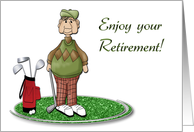 Retirement Male Golfer card