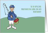 Customize Fishing Theme Brother-in-Law Birthday card