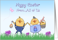 Easter Chick Family card