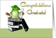 Graduation Frog Books card