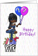 17th Birthday Girl card