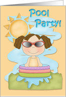 Pool Party Invitation card