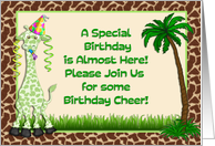 Giraffe Birthday Invitation card