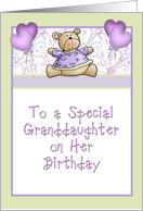Teddy Bear Granddaughter Birthday card
