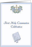 Communion Invitation Blue card