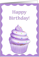 Purple Birthday Cupcake card