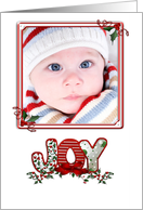 Christmas Joy Text Photo Card