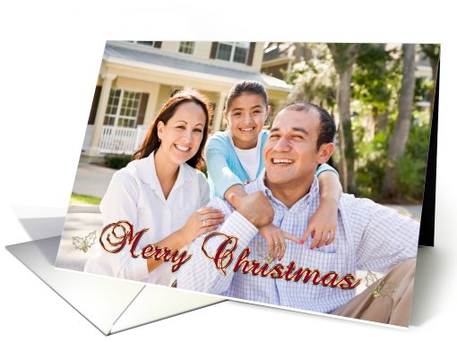 Merry Christmas Text Photo card (857550)