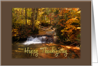 Thanksgiving Woodland Waterfall card