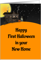 Haunted House New Home Halloween card