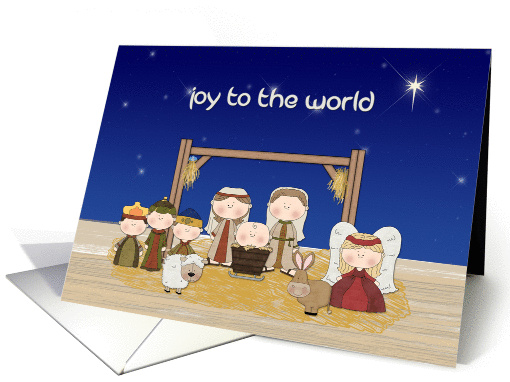 Whimsical Nativity Scene, Christmas Greeting card (868985)