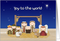 Whimsical Nativity Scene, Christmas Greeting card