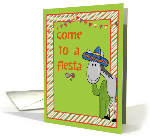 Donkey, Cactus, Stripes Fiesta Invitation card (896926)