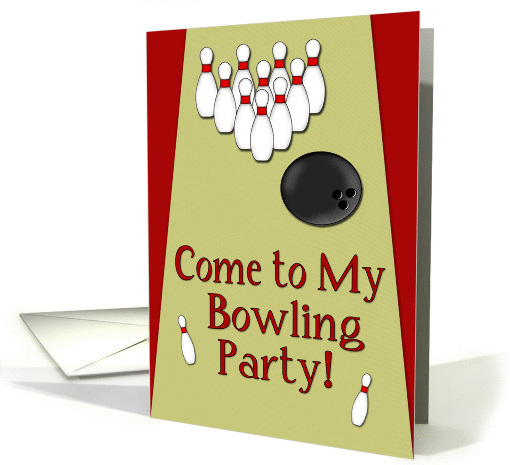 Bowling Party Invitation card (898355)