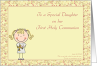 Congratulations, Holy Communion, Daughter card