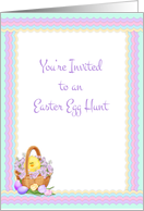 Easter Basket, Easter Egg Hunt Invitation card