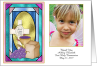 Communion Symbols, Thank You Photo Card