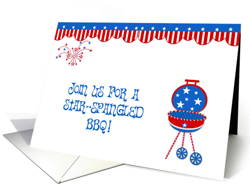 Patriotic Barbecue Invitation card (933932)