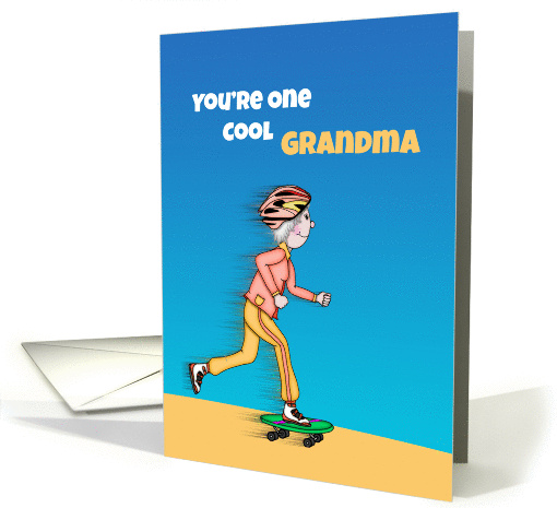 Skateboarding Grandma, Grandparents Day card (943236)