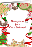 Holiday Cookie Border, Cookie Exchange Invitation card