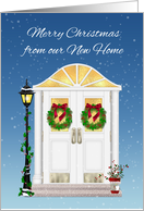 Holiday Door, Christmas from New Home card