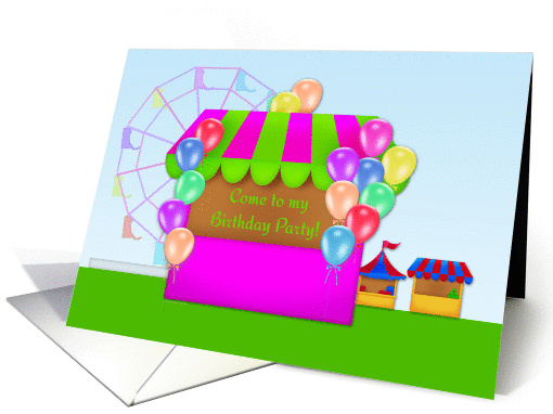 Fun Fair, Carnival Birthday Invitation card (979851)