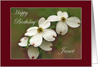 Happy Birthday Janet card